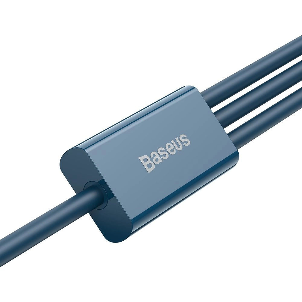 Baseus Superior 3in1 USB-kabel - Lightning / USB Type C / micro USB 3.5 A 1,5 m blå (CAMLTYS-03)