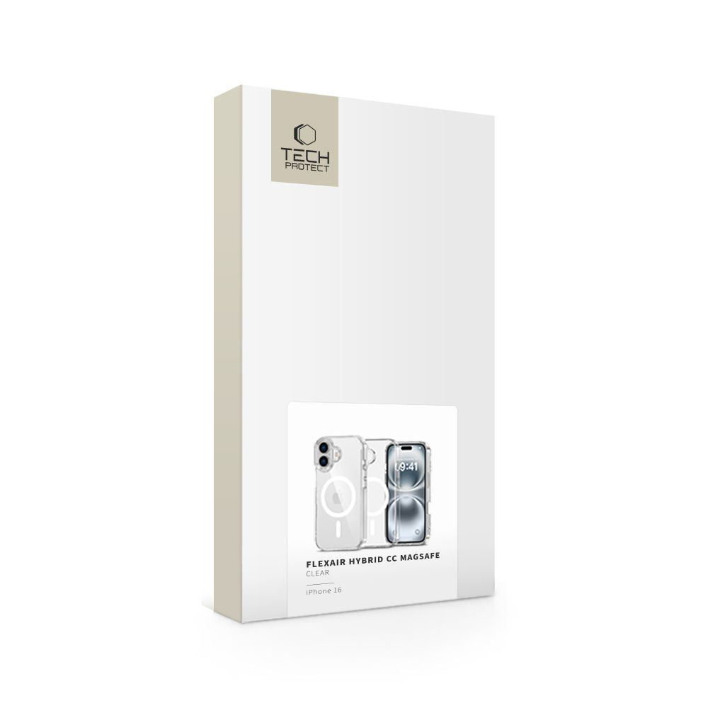 Tech Protect Flexair Hybrid Cc Magsafe Iphone 16 Clear
