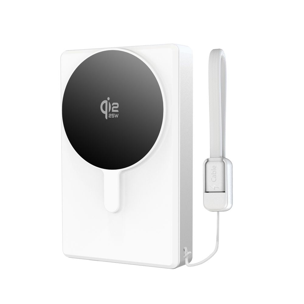 Tech Protect Pb40 Lifemag Magsafe Powerbank 10000m Ah 25 W Qi2.2 Hvid/Sølv