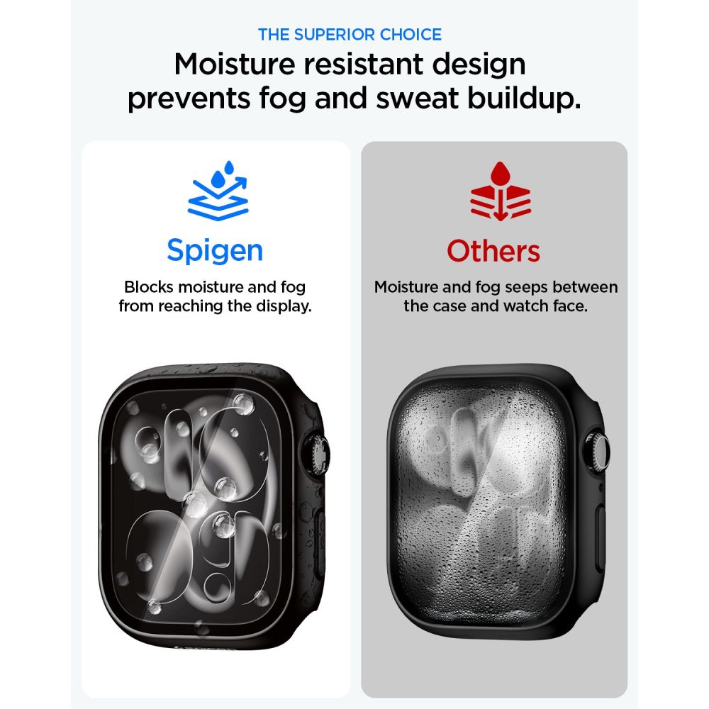 Spigen Thin Fit 360 Apple Watch 10/11 (46 Mm) Sort