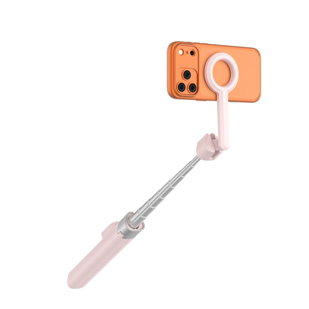 Tech Protect L10 S Magsafe Bluetooth Selfie Stick Stativ Lyserød/Grå