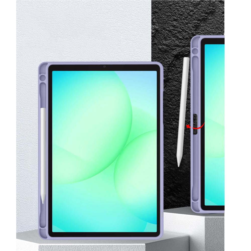 Tech Protect Sc Hybrid Pen Til Galaxy Tab A9 / A11 8.7 X110 / X115 / X133 / X135 Violet Marmor