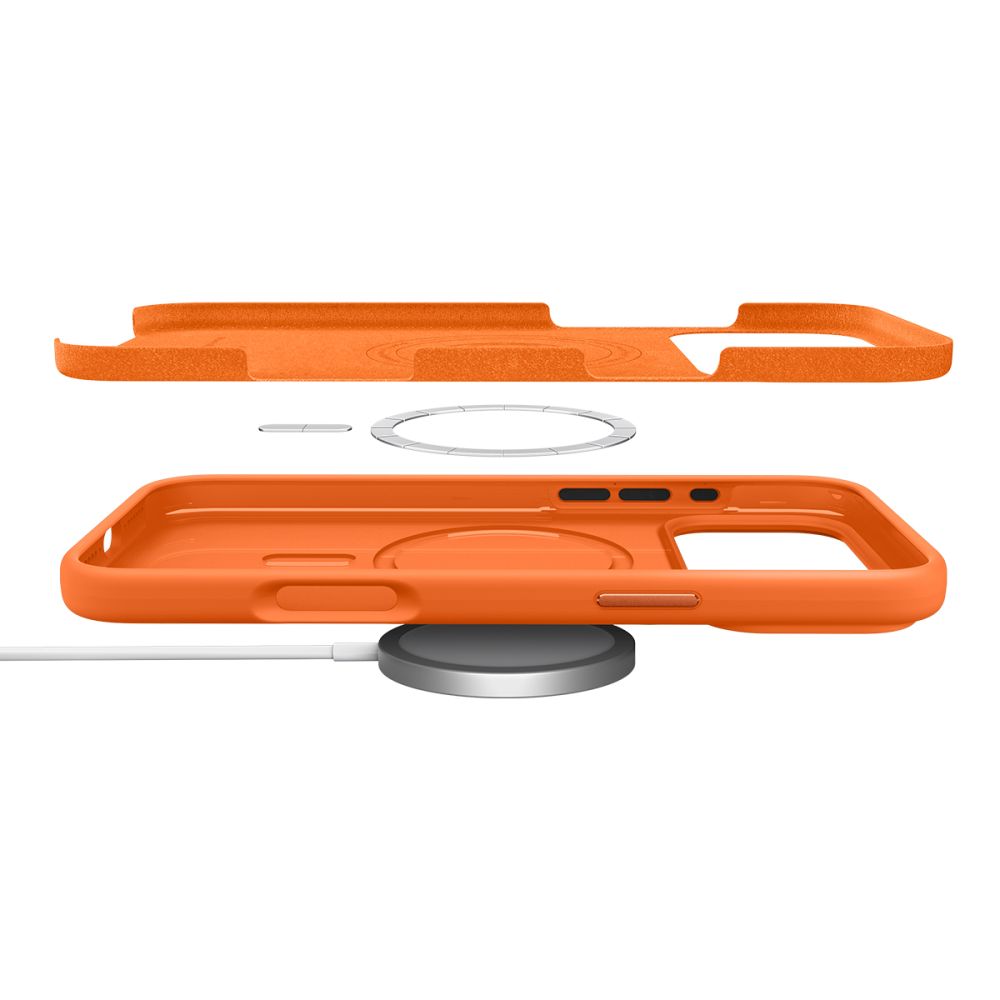 Spigen Silicone Fit Mag Magsafe Iphone 17 Pro Max Cosmic Orange