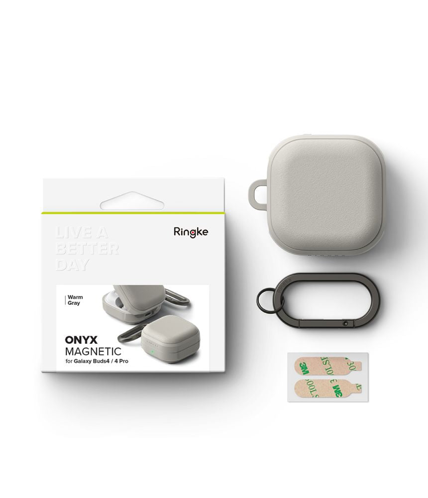 Ringke Onyx Magnetisk Magsafe Samsung Galaxy Buds 4/4 Pro Varm Grå