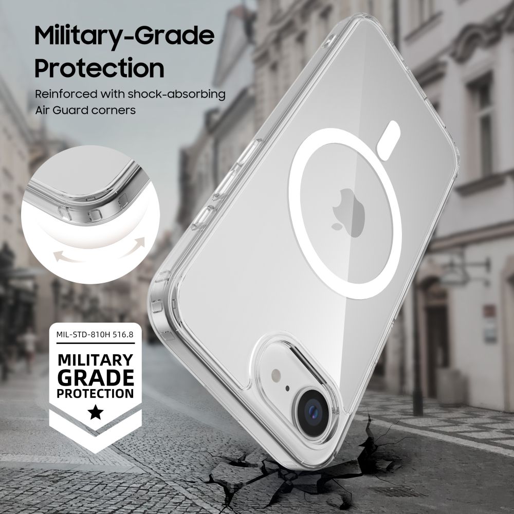 Tech Protect Flexair Hybrid Magsafe Iphone 16 E / 17 E Klar