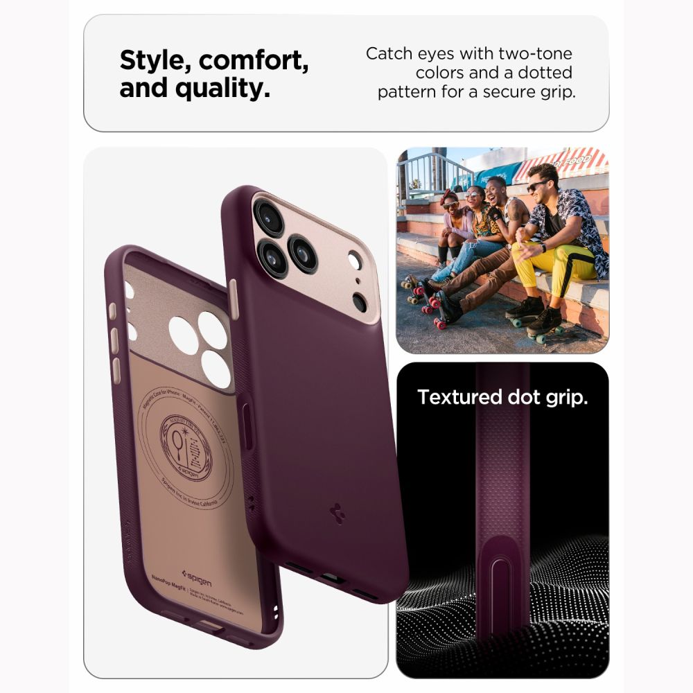 Spigen Nano Pop Magsafe Iphone 17 Pro / 18 Pro Burgundy Bean