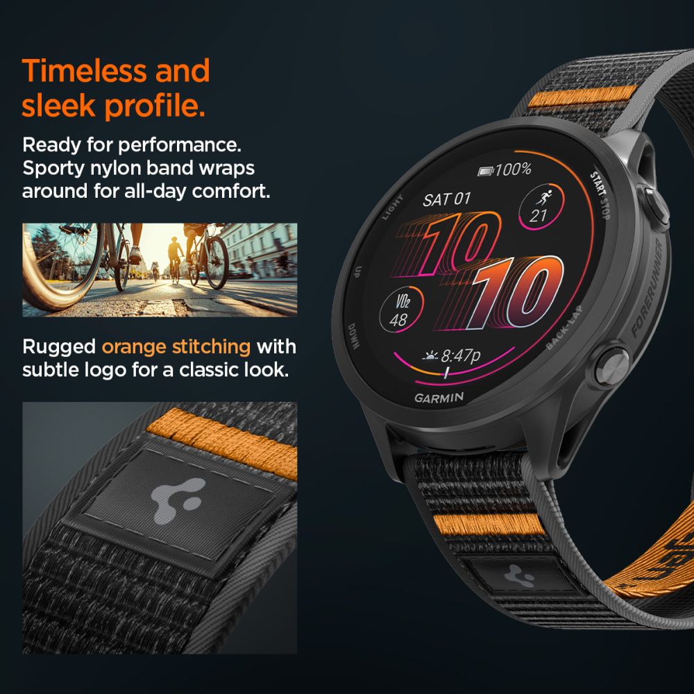 Spigen Athlex Air Garmin Quick Release 22 Mm Active Sort/Orange