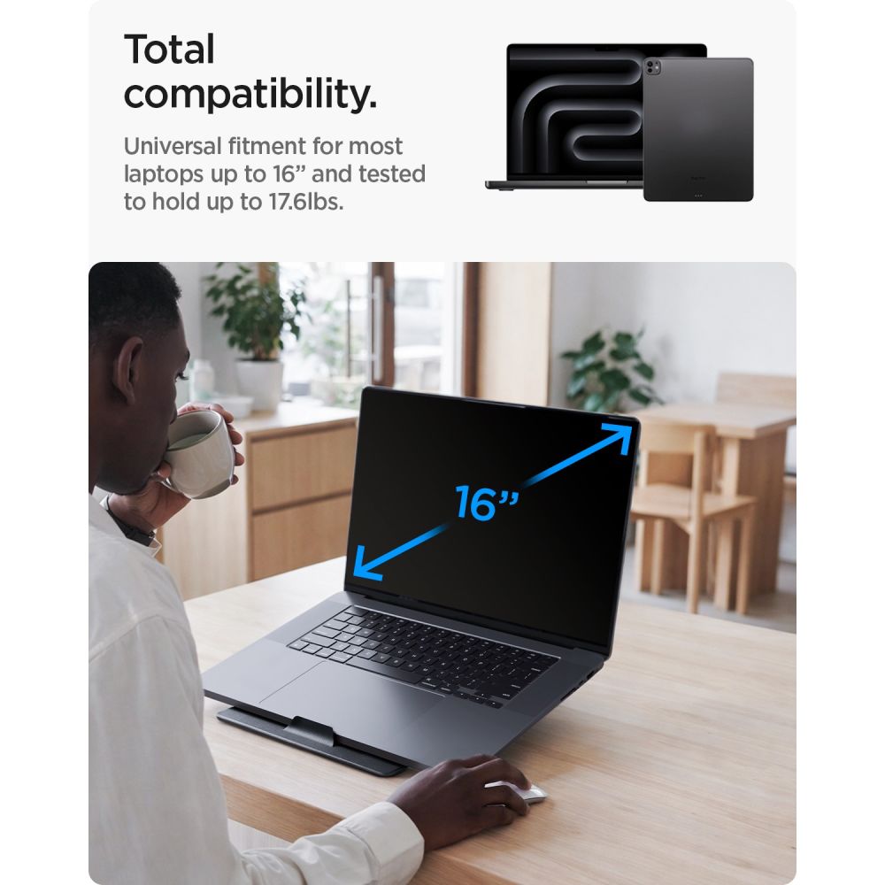Spigen Ld201 S8 Slimfold Bærbare Og Tablet Stativ Space Grå