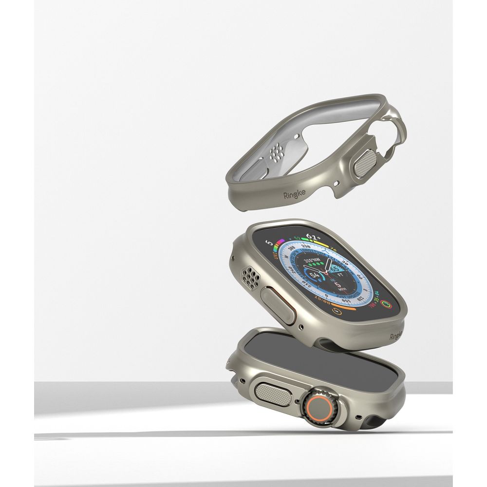 Ringke Slim 2 Pak Apple Watch Ultra 1 / 2 / 3 / 4 (49 Mm) Klar & Titangrå