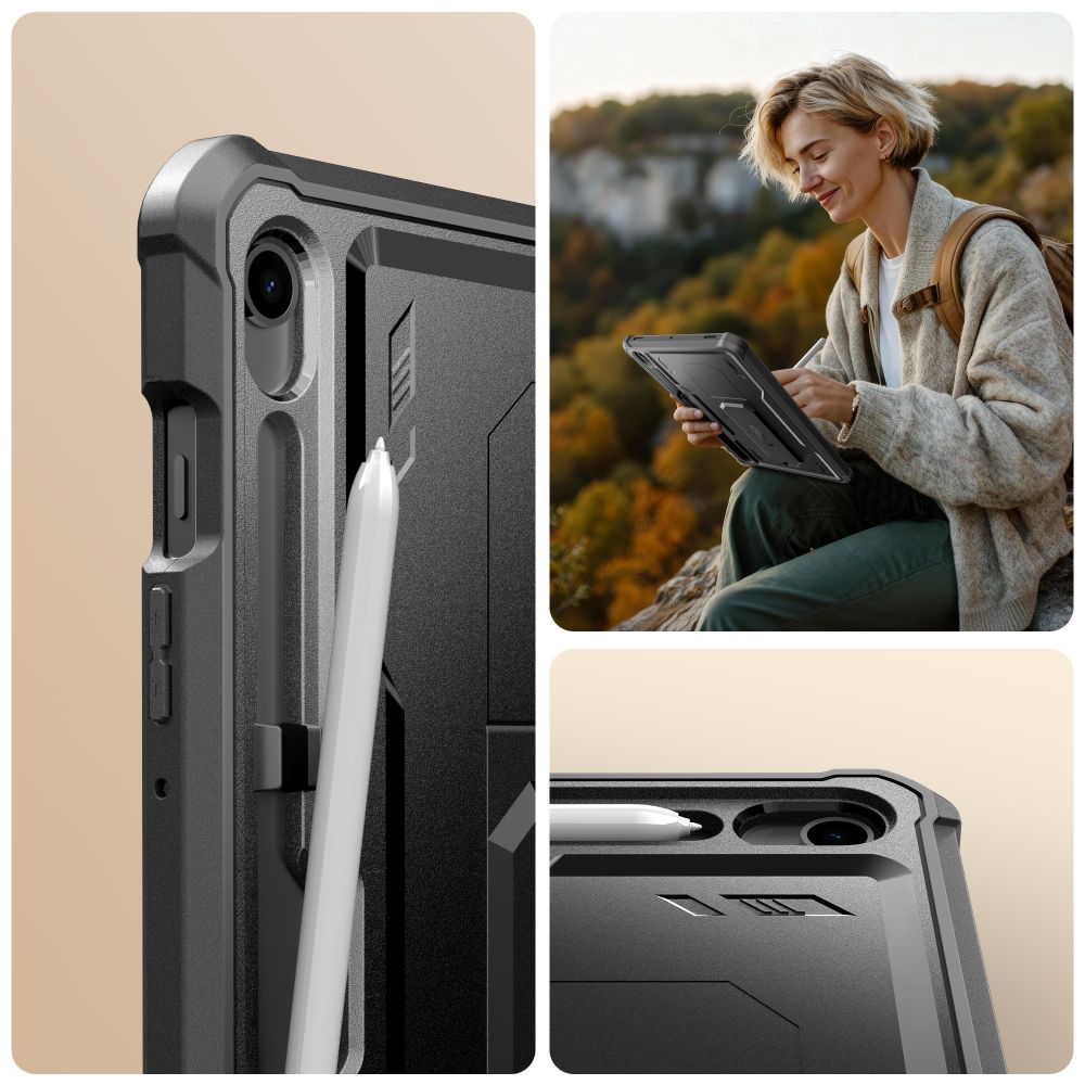 Tech Protect Kevlar Pro 2 Sæt Galaxy Tab S9 11.0 / S10 Fe / S10 Lite 10.9 X710 / X716 B / X520 / X526 / X400 / X406 B Sort