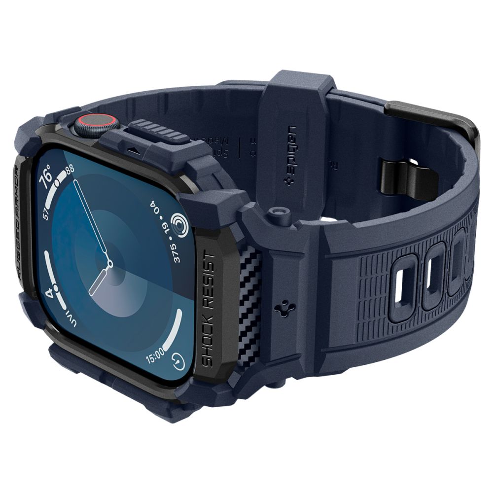 Spigen Rugged Armor ”Pro” Apple Watch 10/11 (46 Mm) Marineblå