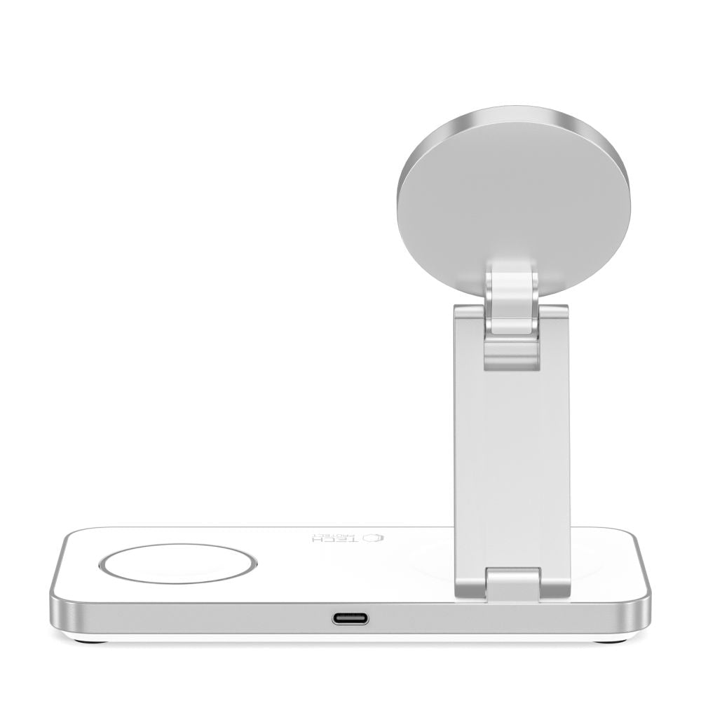 Tech Protect Qi15 W A47 3 I 1 Magnetisk Magsafe Trådløs Oplader Hvid
