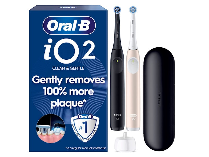 Oral-B iO Series 2 DUO Elektrisk tandbørste Sort/Lyserød