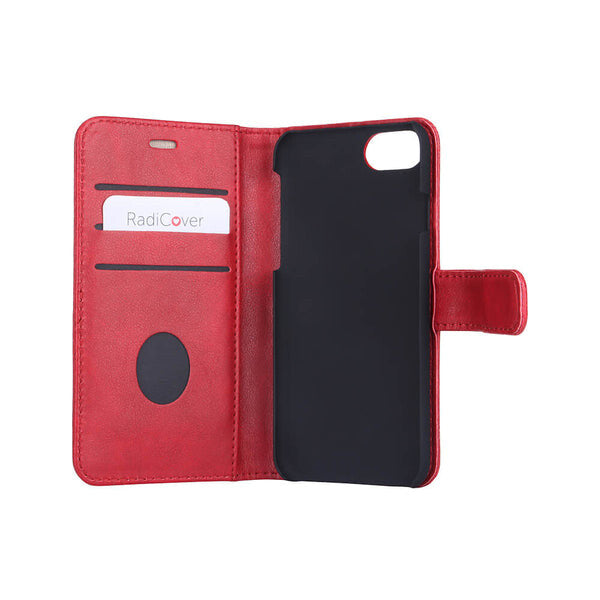 Radicover RAD233 mobiltelefon etui 15,5 cm (6.1") Tegnebogsetui Rød
