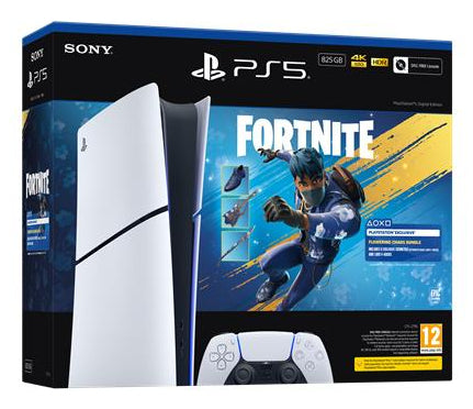Sony PlayStation 5 Digital Edition - Fortnite Flowering Chaos Bundle 825 GB Wi-Fi Sort, Hvid