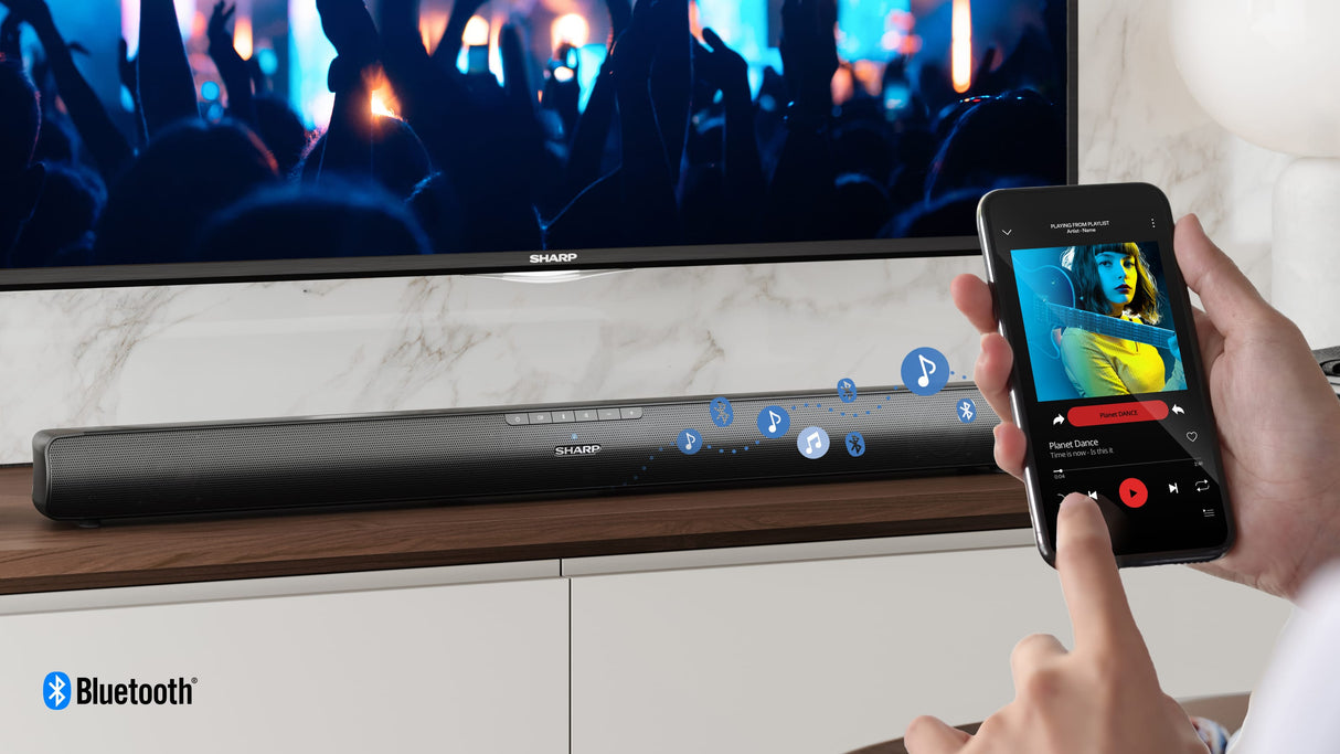 Sharp HT-SB100 SoundBar højttaler Sort 2.0 kanaler 75 W