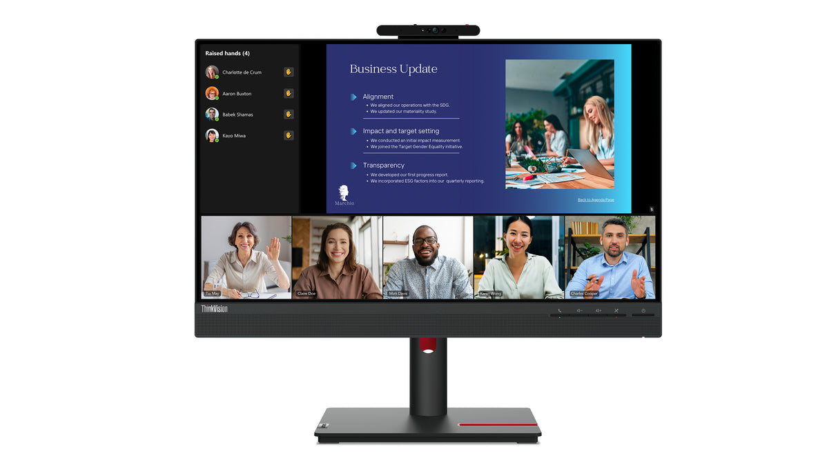 Lenovo ThinkVision T24v-30 24 IPS 1920 x 1080 (Full HD) VGA (HD-15) HDMI DisplayPort 75Hz