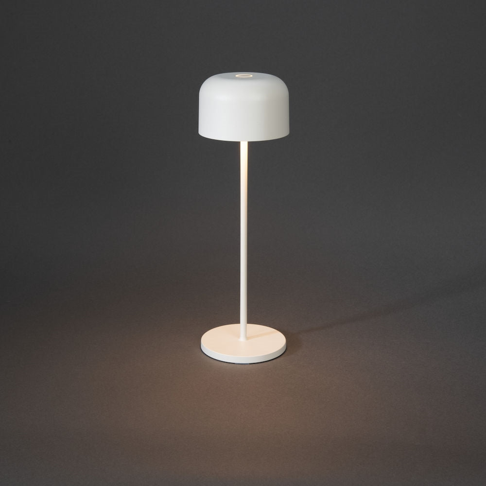 Konstsmide Lille hvid bordlampe portable