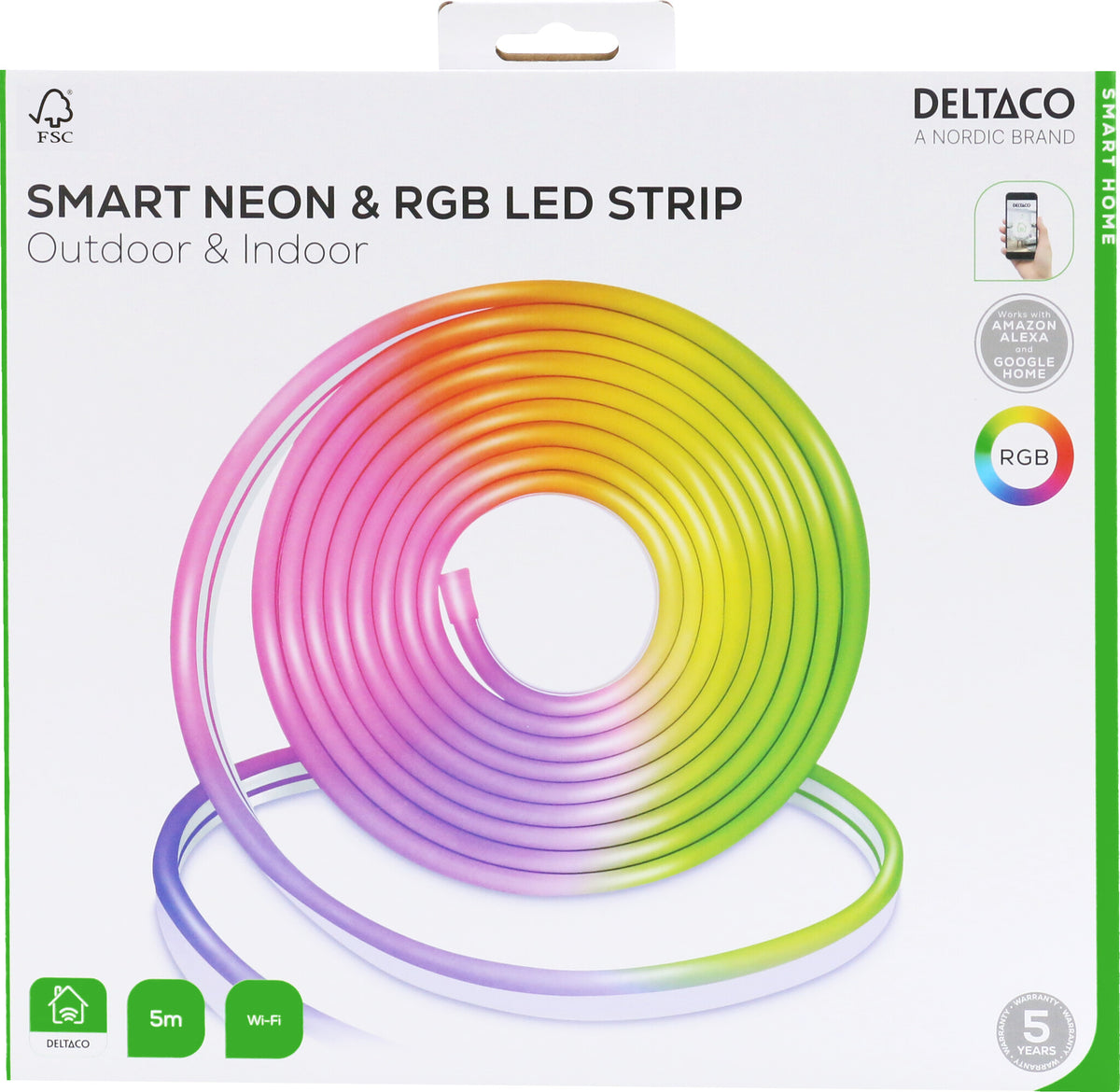 Deltaco SH-LSN5M led strips Universal stribelys 5000 mm