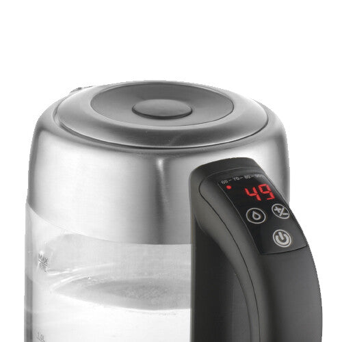 Adler AD 1247 NEW elkedel 1,7 L 2200 W Hasselnød, Rustfrit stål, Transparent