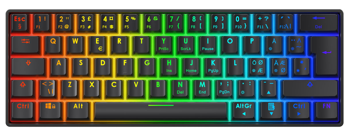 Deltaco Gaming DK470 60% mechanical keyboard, black