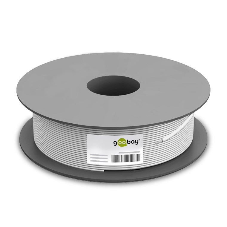 goobay CAT 6 SFTP, PiMF 100m Bulkkabel Hvid
