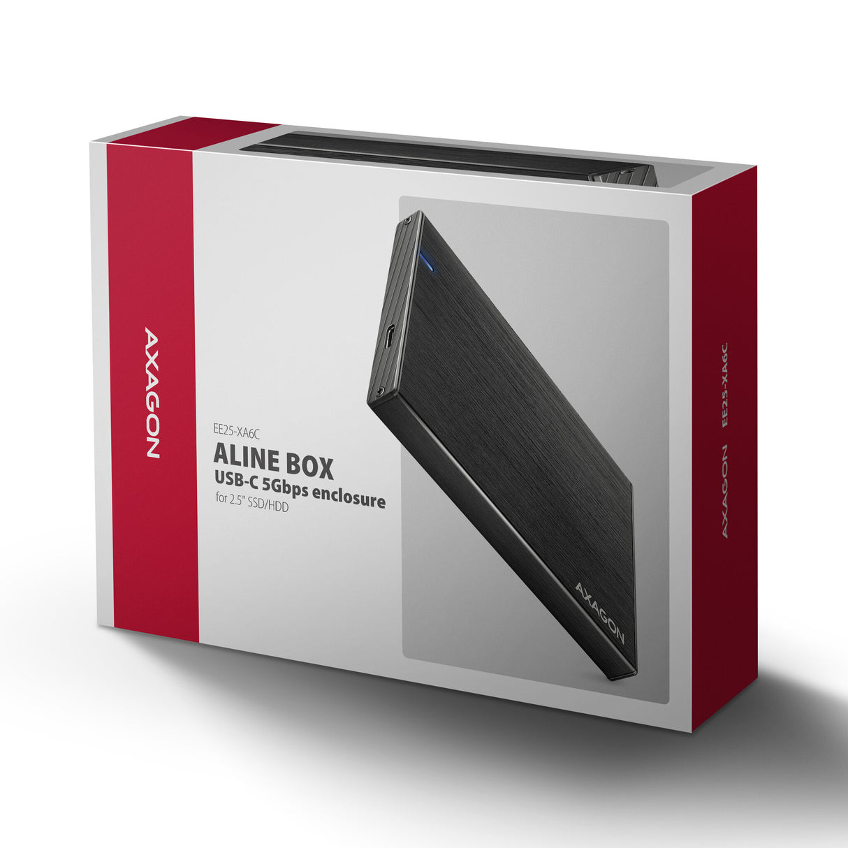 Axagon EE25-XA6C drevkabinet HDD/SSD kabinet Sort 2.5"