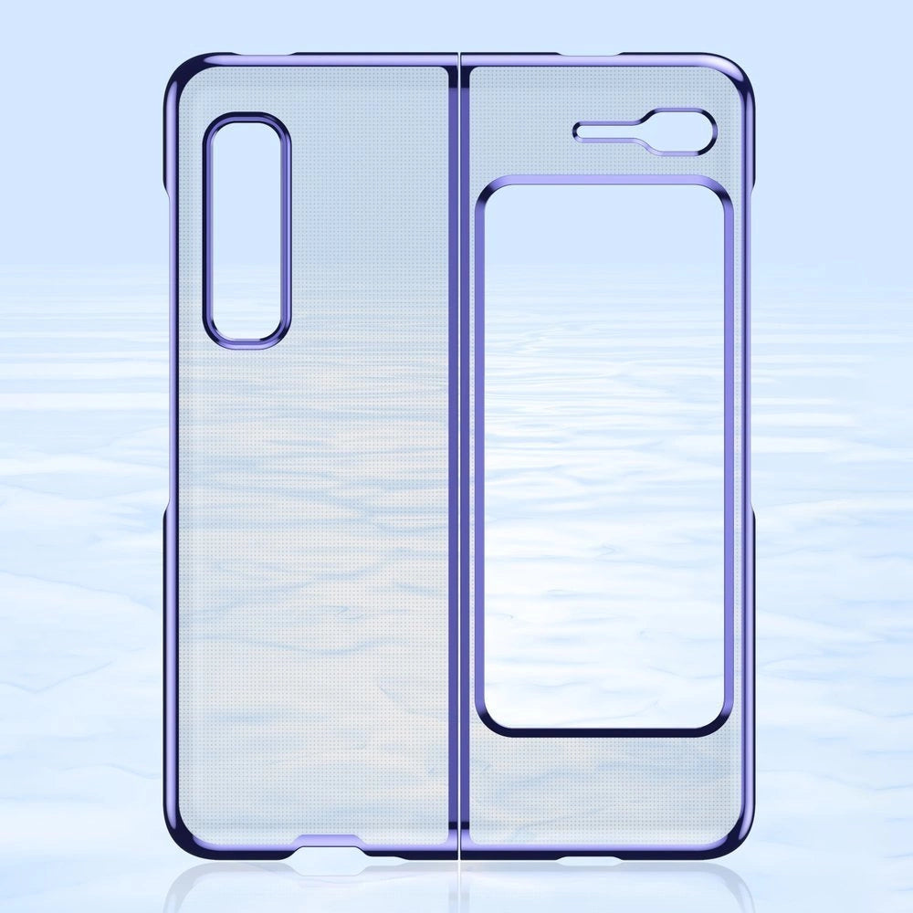 Plating Case Hard case Elektroplatering ramme Cover til Samsung Galaxy Fold blå