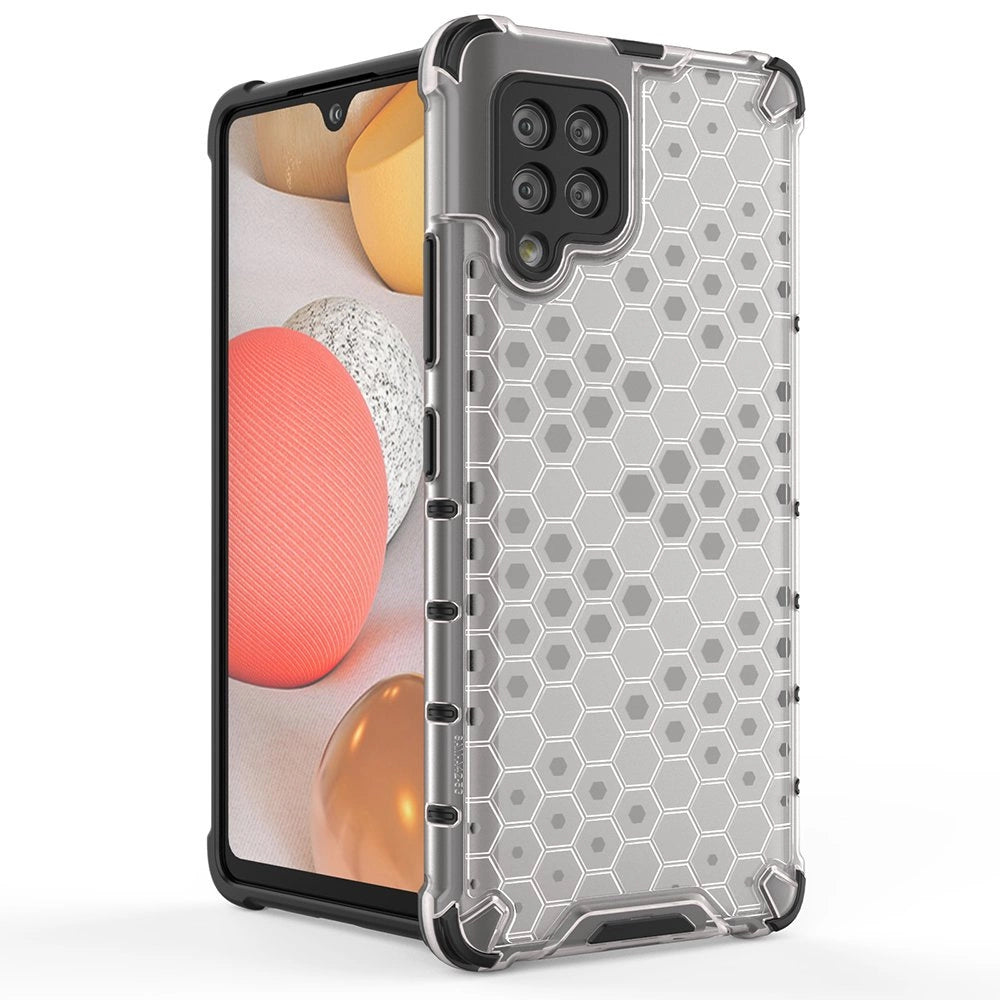 Honeycomb Case rustning med TPU Bumper til Samsung Galaxy A42 5G rød