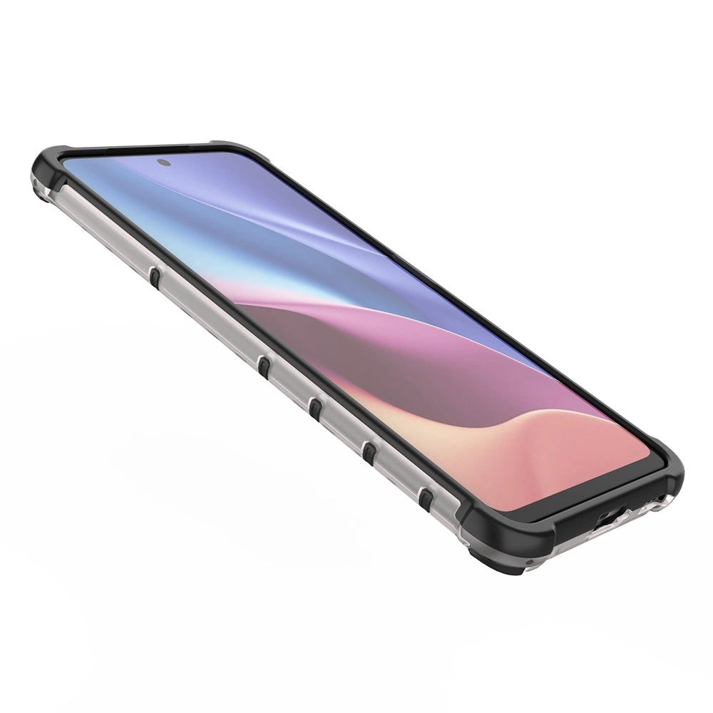 Honeycomb Case armor cover med TPU Bumper til Xiaomi Redmi K40 Pro + / K40 Pro / K40 / Poco F3 blå