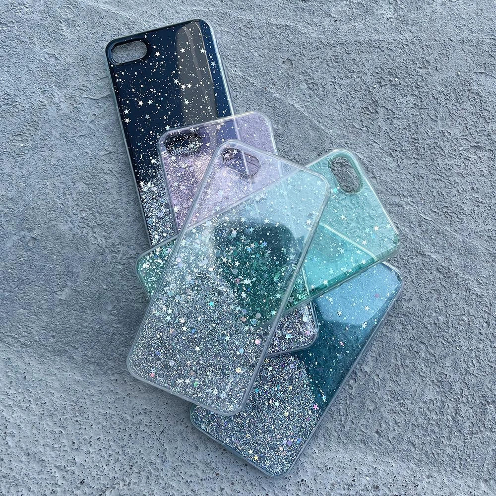 Wozinsky Star Glitter Shining Cover til Xiaomi Redmi K40 Pro + / K40 Pro / K40 / Poco F3 gennemsigtig