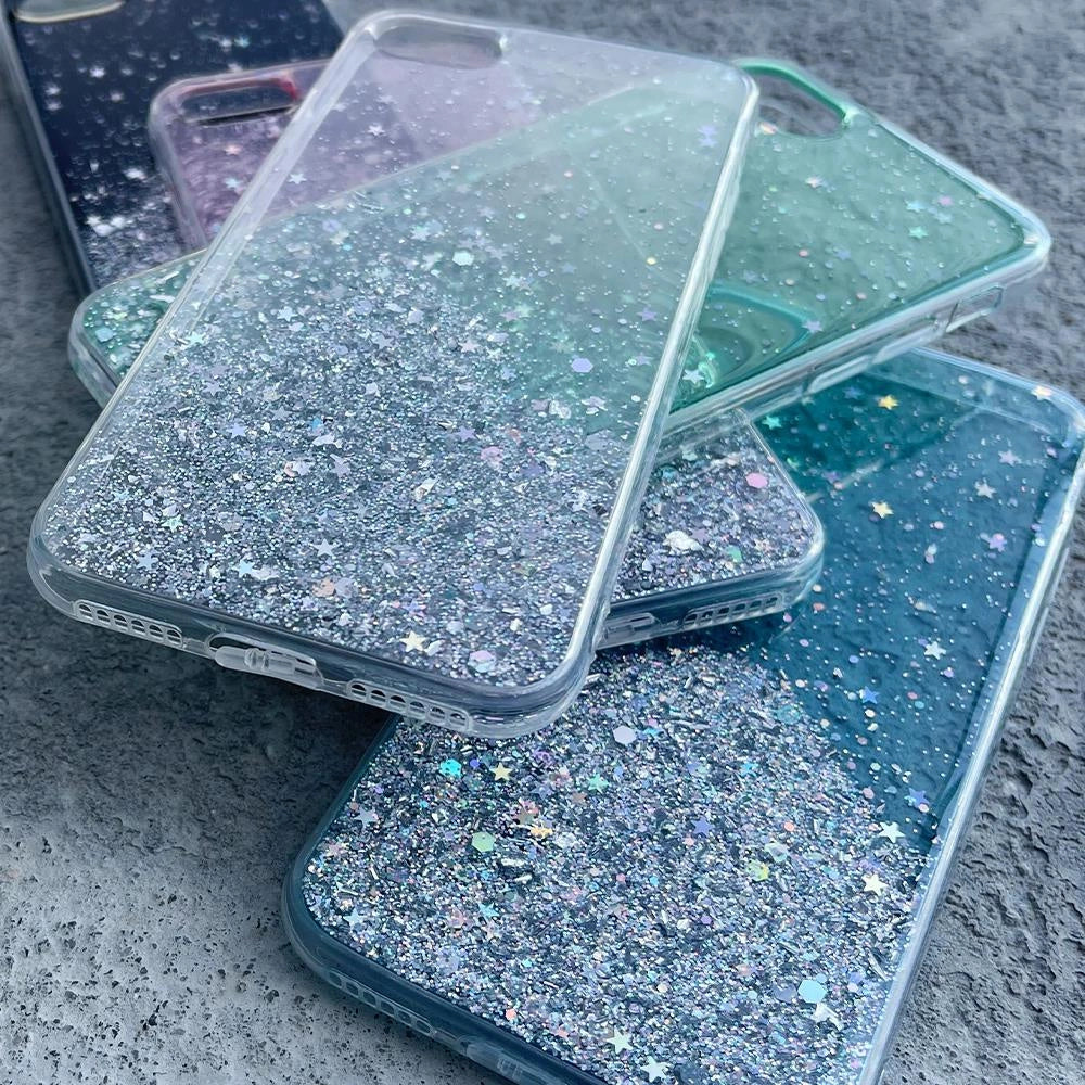 Wozinsky Star Glitter Shining Cover til Samsung Galaxy A72 4G gennemsigtig