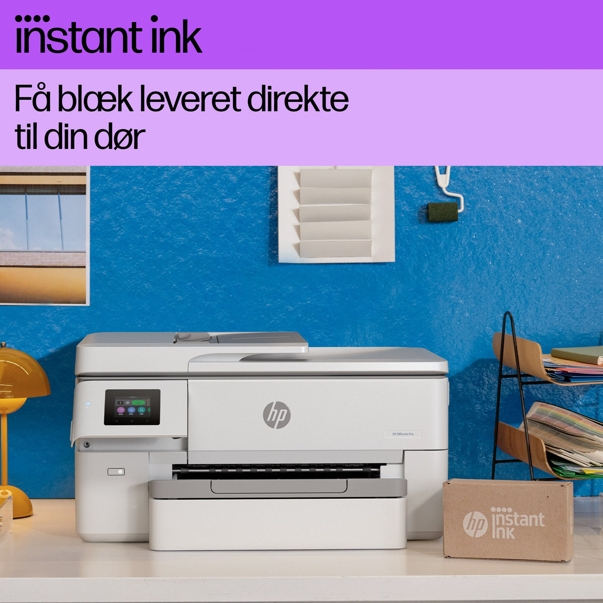 HP OfficeJet Pro 9720e Trådløst All-in-One Farve Printer, Tosidet print; Kopimaskine, scanner