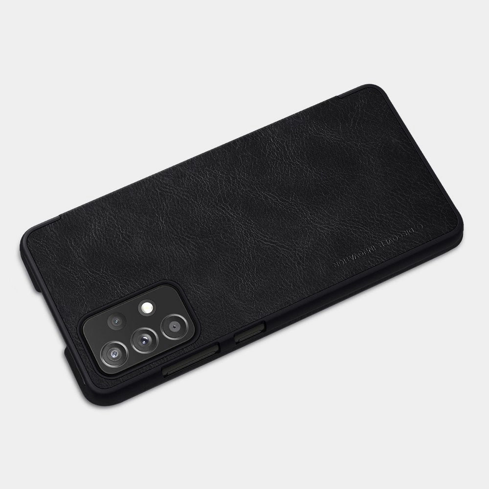 Nillkin Qin læderhylster for Samsung Galaxy A72 4G sort