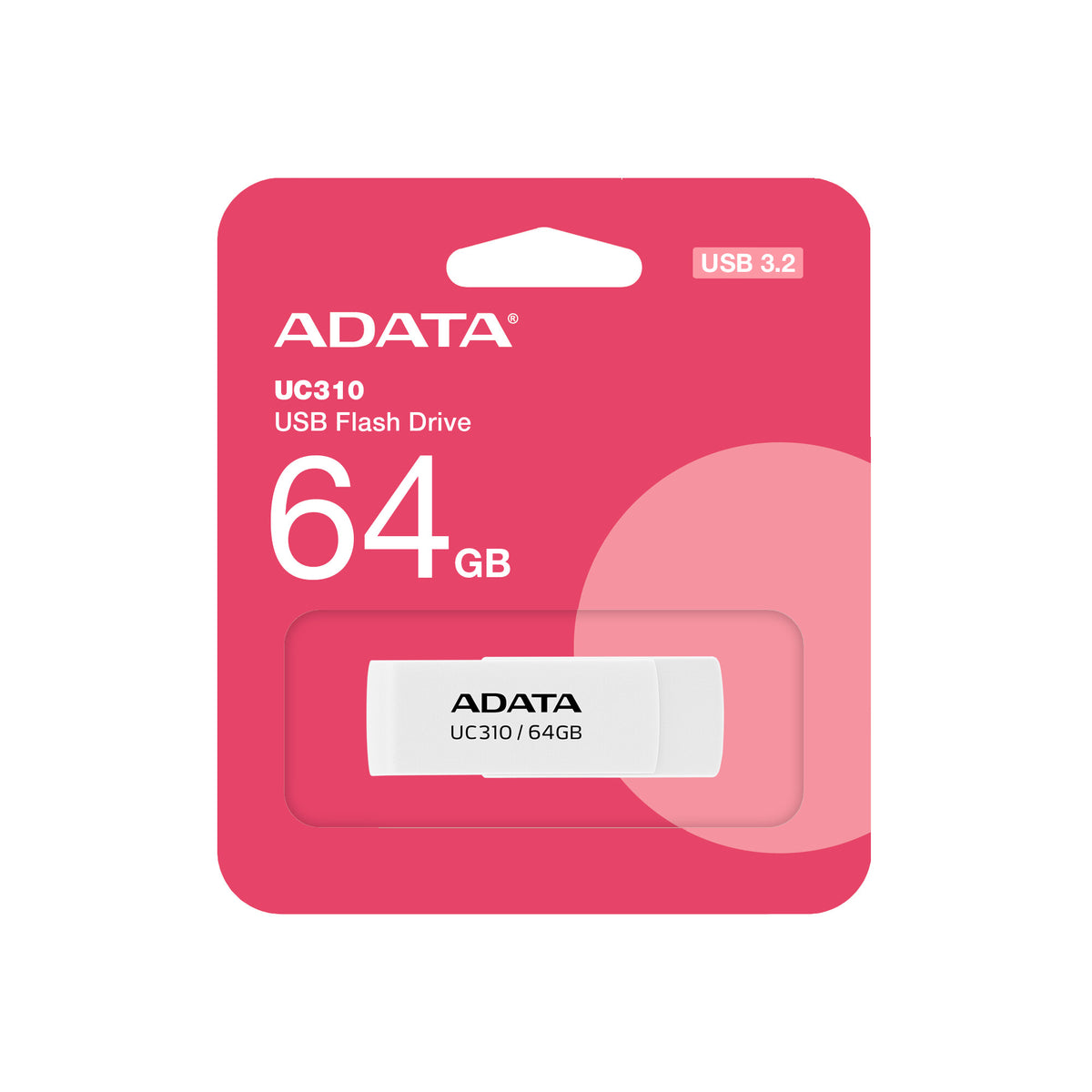 ADATA UC310 64GB USB 3.2 Gen 1 Hvid