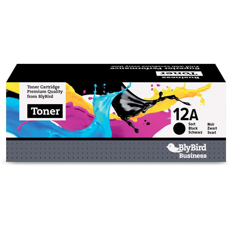 BlyBird 12A Q2612A Sort Lasertoner, 2.000 sider
