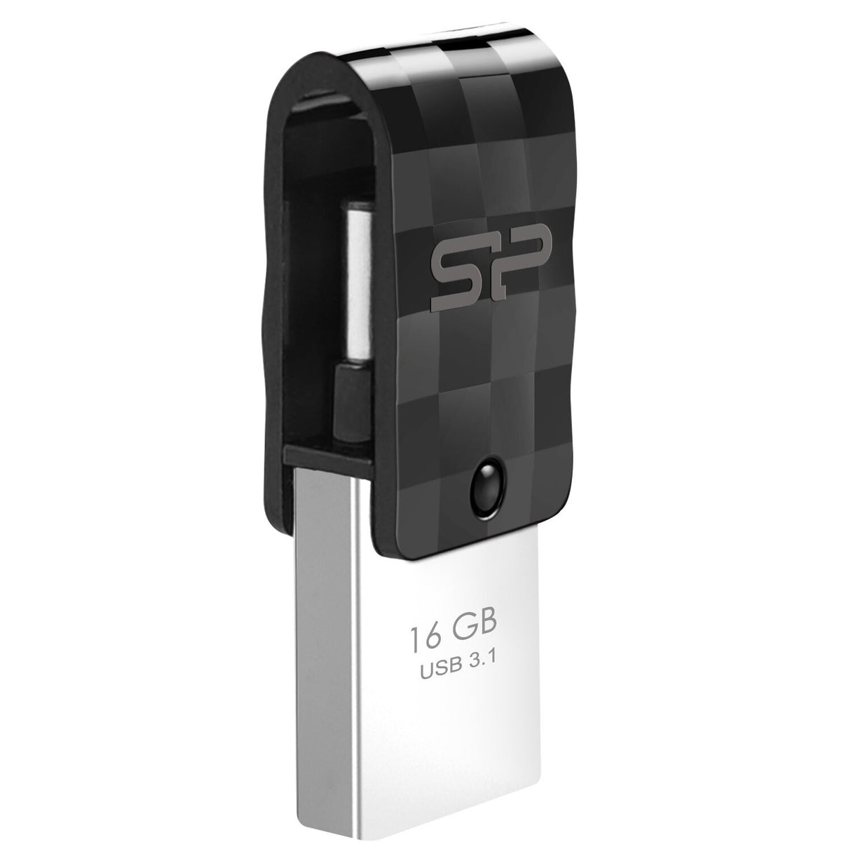 Silicon Power Mobile C31 USB-nøgle 16 GB USB Type-A / USB Type-C 3.2 Gen 1 (3.1 Gen 1) Sort, Sølv