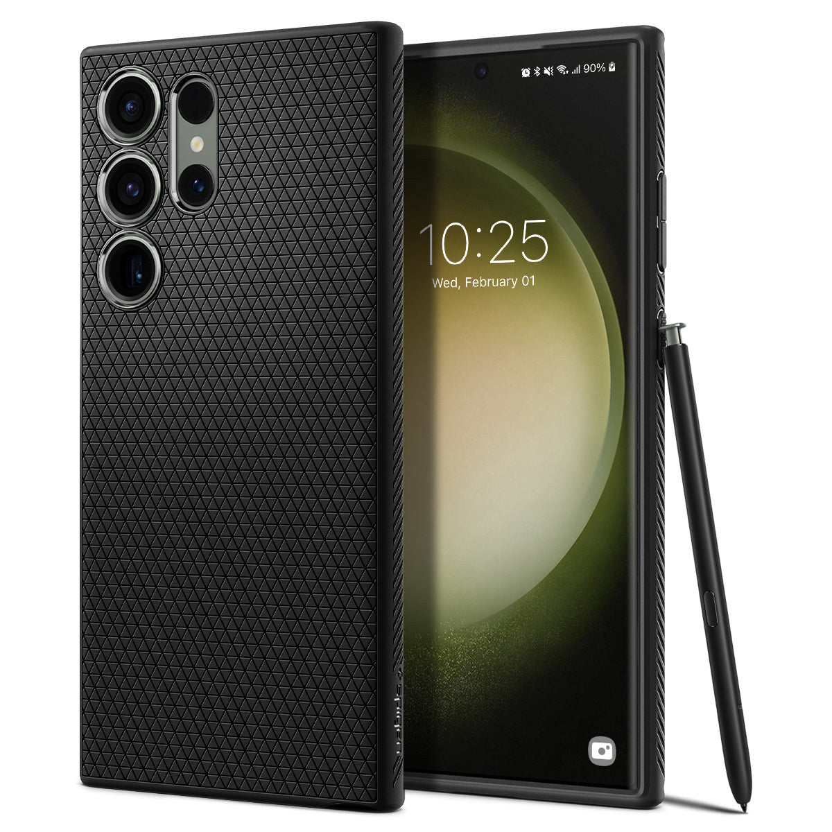 Spigen Liquid Air Case til Samsung Galaxy S23 Ultra - Matte Black