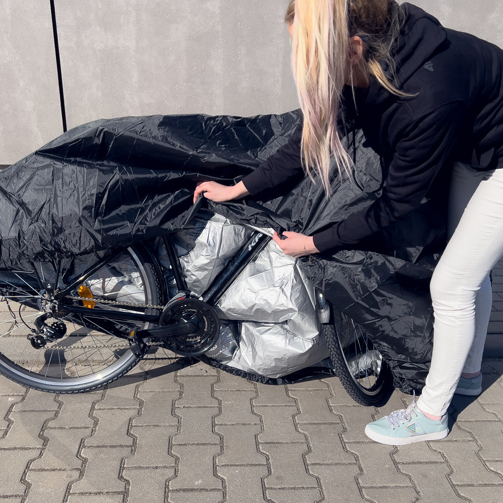 Vandtæt grilldæksel, cykeldæksel, cykeldæksel, dæk til havemøbler, XL-dæksel sort