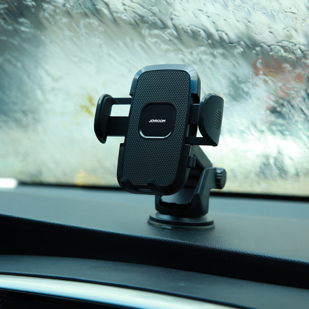 Joyroom car phone holder with telescopic extendable arm for dashboard and windshield black (JR-ZS259)