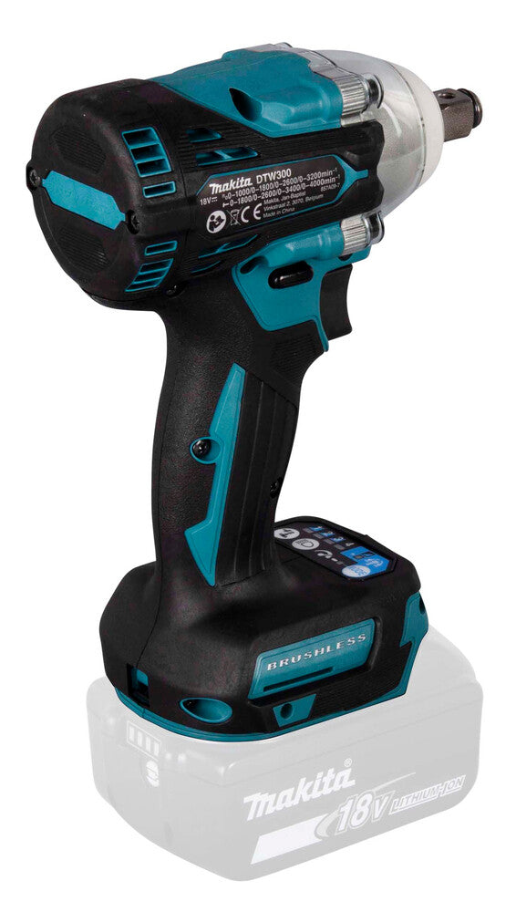 Makita DTW300Z Slagnøgle 18V Batteri og lader ikke inkluderet