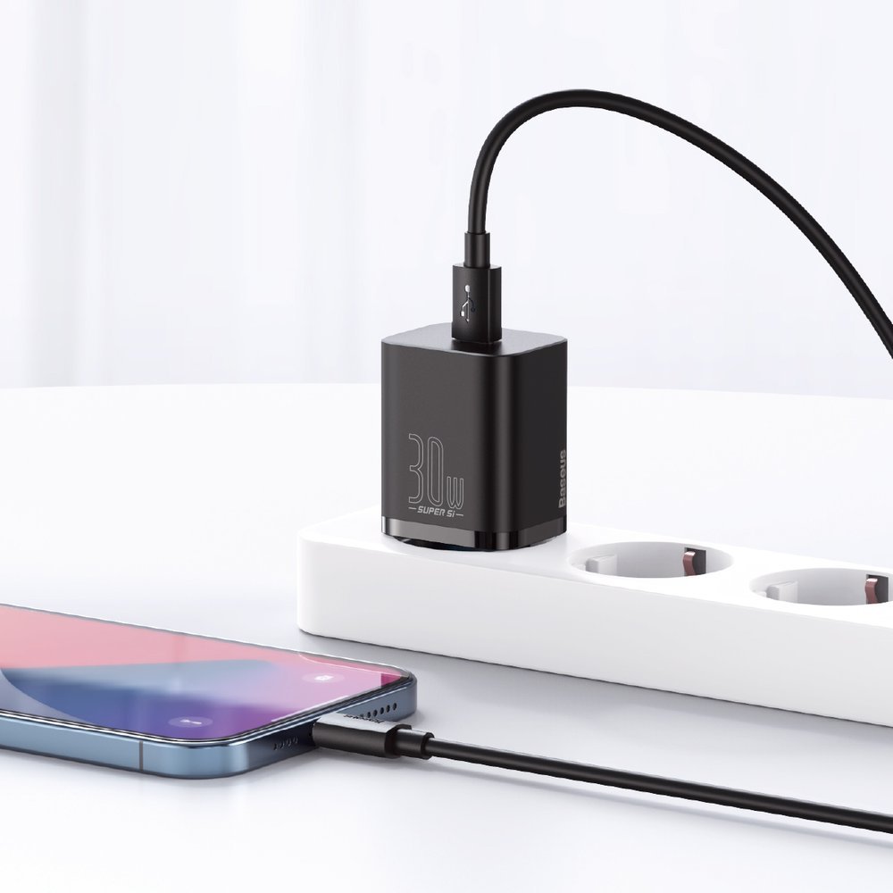 Baseus Super Si 1C fast charger USB Type C 30W Power Delivery Quick Charge black (CCSUP-J01)