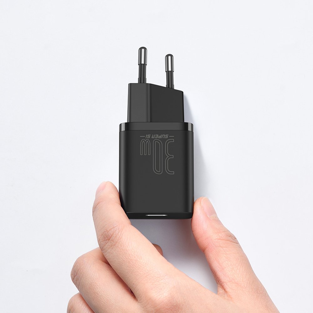 Baseus Super Si 1C fast charger USB Type C 30W Power Delivery Quick Charge black (CCSUP-J01)