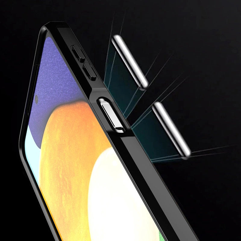 Carbon Case Flexible Cover TPU Case til Samsung Galaxy A22 4G sort