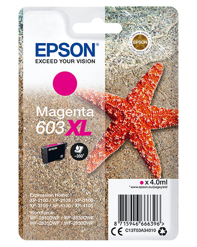 Epson C13T03A34010 blækpatron 1 stk Original Højt (XL) udbytte Magenta