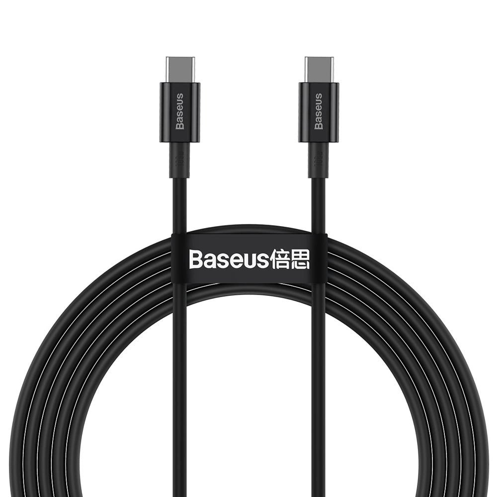 Baseus CATYS-C01 USB-C - USB-C PD QC FCP kabel 100W 5A 480Mb/s 2m - sort