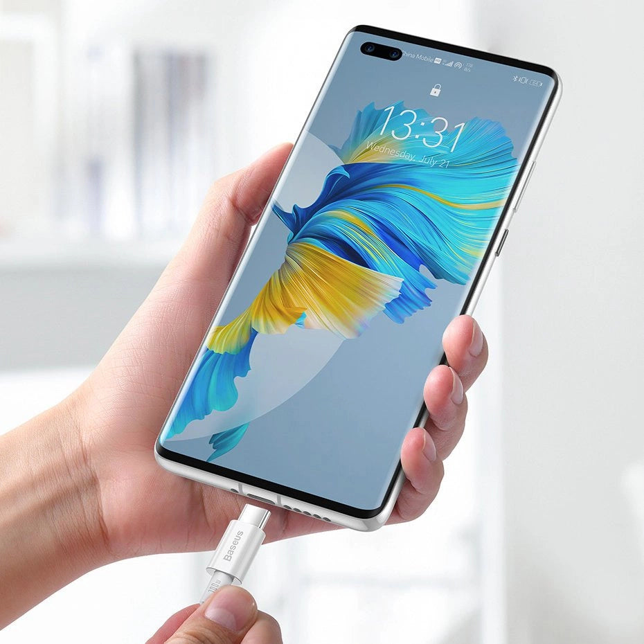 Baseus CATYS-C01 USB-C - USB-C PD QC FCP kabel 100W 5A 480Mb/s 2m - sort