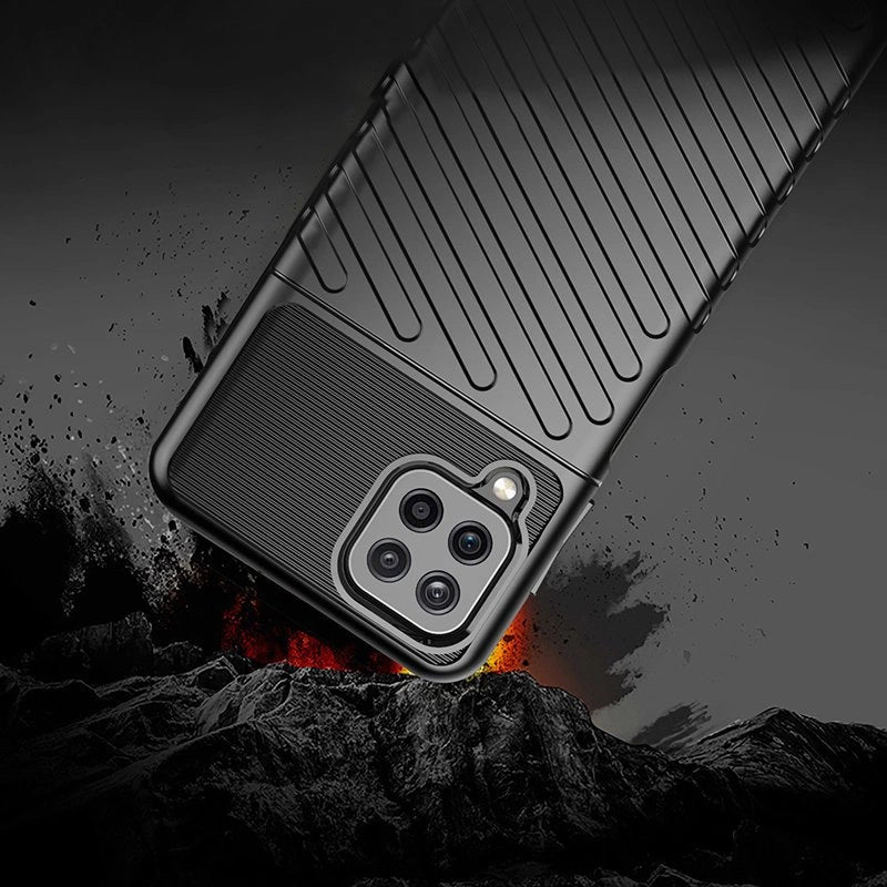 Thunder Case Flexible Tough Rugged Cover TPU Case til Samsung Galaxy A22 4G blå
