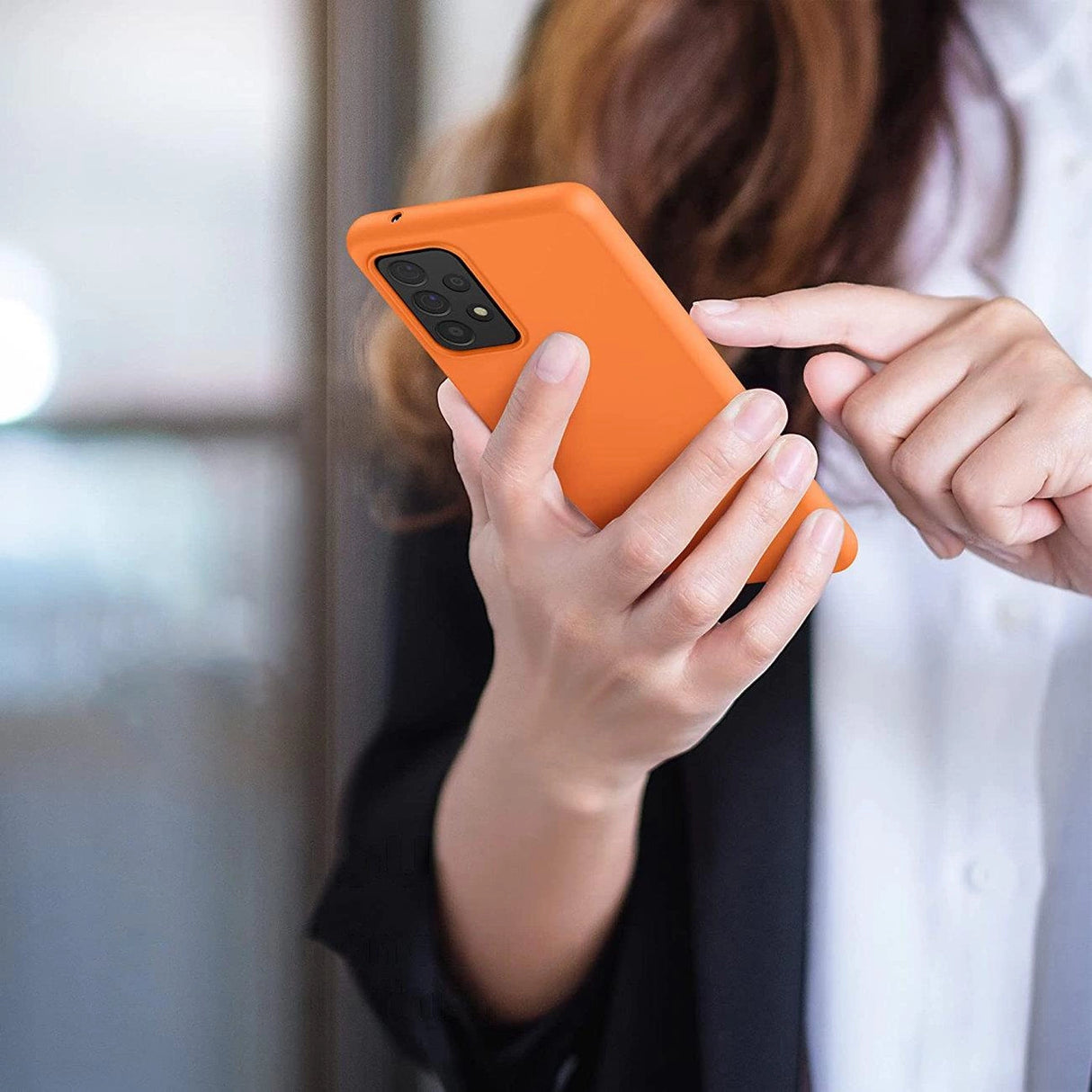 Silicone Case Soft Flexible Rubber Cover til Samsung Galaxy A22 4G sort