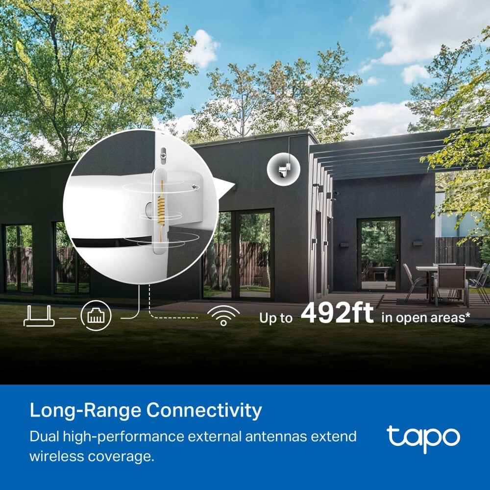 TP-Link TAPO C530WS overvågningskamera Tårn IP-sikkerhedskamera Udendørs 2880 x 1620 pixel Væg